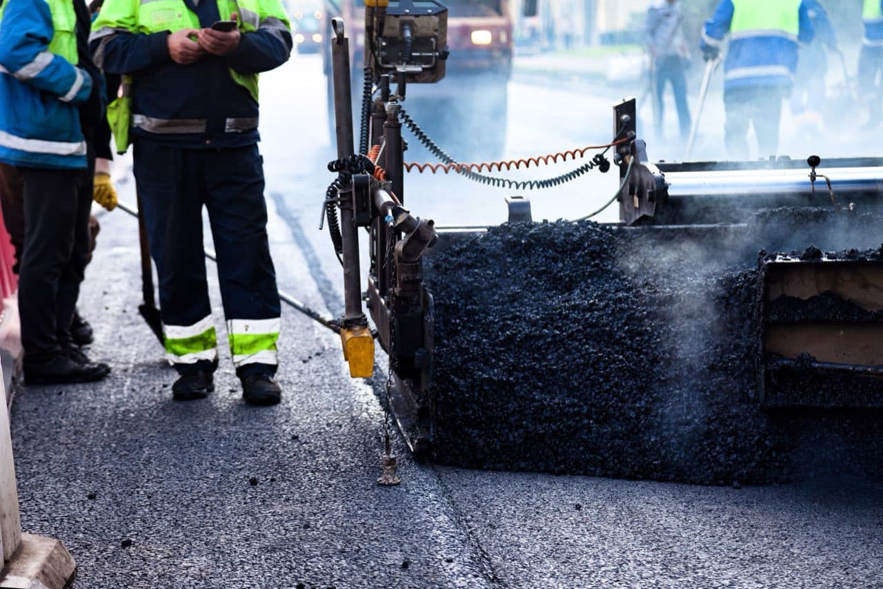 Marcelo Asphalt Sealcoating crew at work